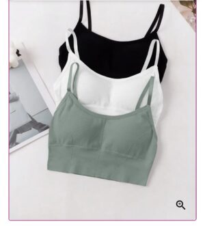 Women’s Cotton Lightly Padded Wire-Free Sports Full-Coverage Bra Pack of 3 (Size 28 to 34) Free Size by Mahavir Secrets