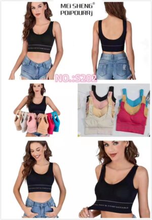 BRA S 502 Women's Cotton Wire-Free Sports Bra – Lightly Padded, Full Coverage, Comfortable (₹179)