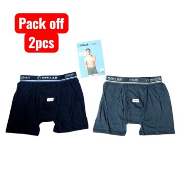 Dollar Lehar Men's Cotton Boxer Shorts - Pack of 2