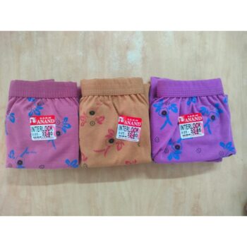 Soft Cotton Interlock Printed Panties for Women – Combo of 3 (Size 32 to 40)