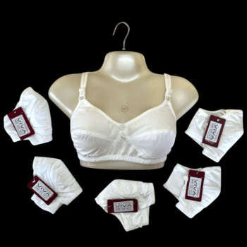 Alishan Pure White Cotton Bra – Non-Padded, Daily Comfort Bra (Size 32-44)