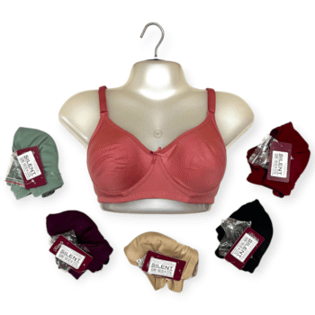 Silent Cotton Non-Padded Bra with Removable Transparent Front Belt – Multi-Style Comfort Bra