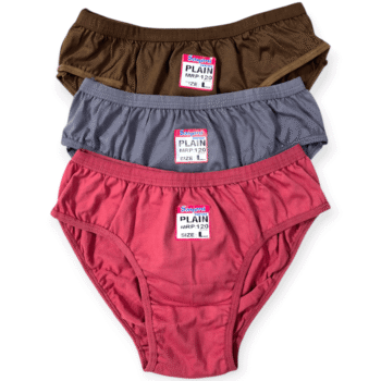 Sayoni Plain Cotton Women’s Panty Combo – Soft & Breathable Innerwear (Pack of 3)