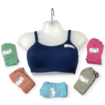 Ruvika Jerry Women’s Cotton Sports Bra Pack of 2 – Adjustable Strap, Multicolor