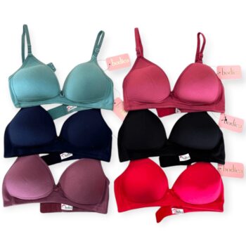 Bodicea Cotton Padded Bras – Pick Any 3 | Stylish Comfort | 6 Colors | Adjustable Straps