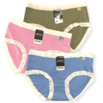 Imported Cotton Ribbed Women’s Brief Panties – Pack of 3 (Free Size)
