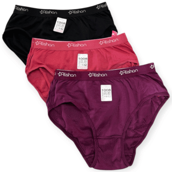Alishan Women's Cotton Panties – Pack of 3 (Size M to 3XL) – Multicolor, Soft & Stretchable