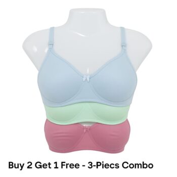 Buy 2 Get 1 Free – Comfort Fit Cotton T-Shirt Bra for Women | Everyday Smooth Support