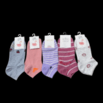 Women’s Premium Soft Cotton Ankle Socks – 5 Pair Combo (Cute Polka & Printed Design)