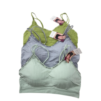 Women’s Seamless Ribbed Bralette – Buy 2 Get 1 Free Combo (White | Olive Green | Jet Black)