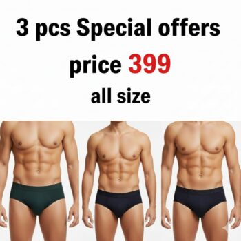 Bottle Brief Premium Cotton Men’s Underwear – Black, Brown & Navy Combo PACK OF 3