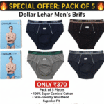 Dollar Lehar Men's Cotton Briefs - Pack of 5 (Assorted Colors)