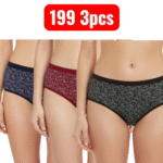 Stylish Star Print 3-Piece Women's Panty Combo – Soft Cotton Comfort